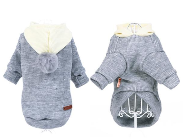 Ribbed Pom Pom Hoodie